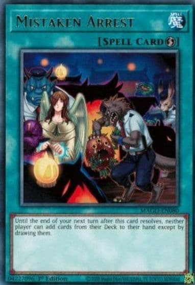 Mistaken Arrest Maximum Gold Yu-Gi-Oh! card