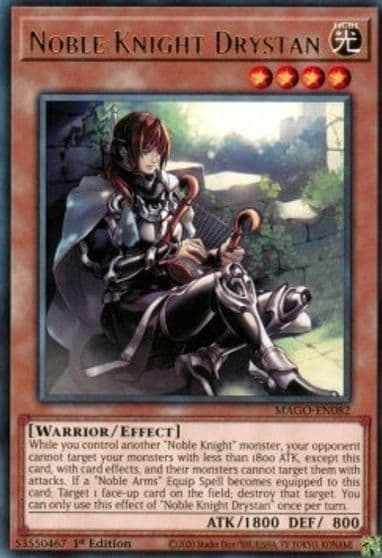 Noble Knight Drystan Maximum Gold Yu-Gi-Oh! card