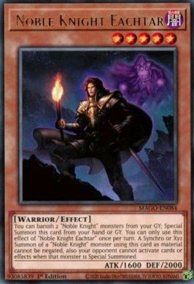 Noble Knight Eachtar Maximum Gold Yu-Gi-Oh! card