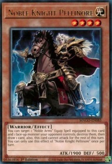 Noble Knight Pellinore Maximum Gold Yu-Gi-Oh! card