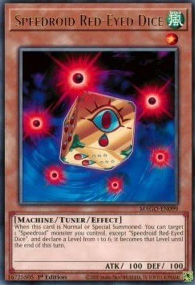 Speedroid Red Eyed Dice Maximum Gold Yu-Gi-Oh! card