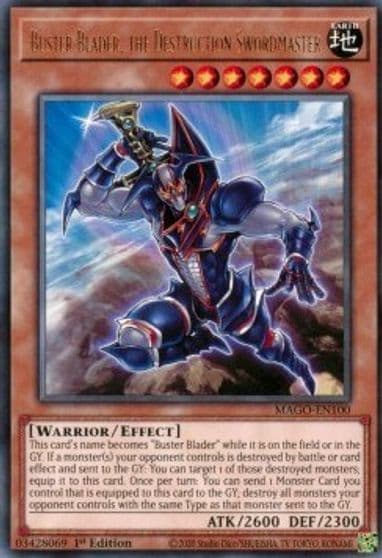 Buster Blader the Destruction Swordmaster Maximum Gold Yu-Gi-Oh! card