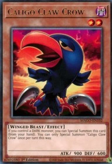 Caligo Claw Crow Maximum Gold Yu-Gi-Oh! card