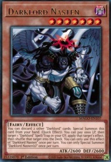 Darklord Nasten Maximum Gold Yu-Gi-Oh! card