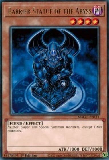 Barrier Statue of the Abyss Maximum Gold Yu-Gi-Oh! card