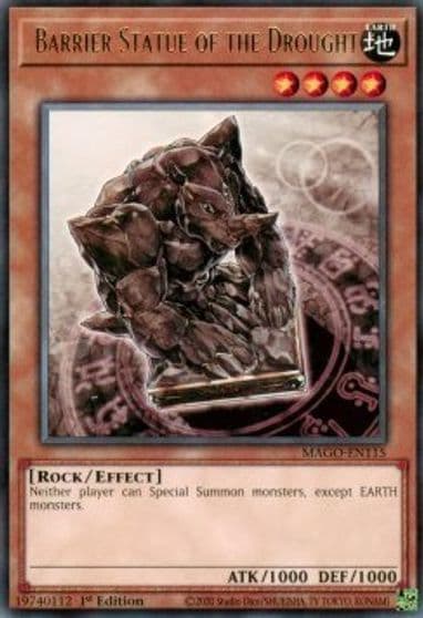 Barrier Statue of the Drought Maximum Gold Yu-Gi-Oh! card