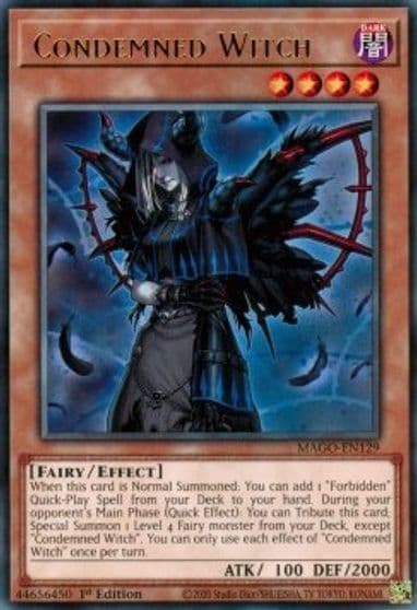 Condemned Witch Maximum Gold Yu-Gi-Oh! card