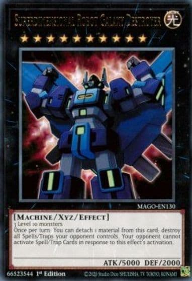 Superdimensional Robot Galaxy Destroyer Maximum Gold Yu-Gi-Oh! card