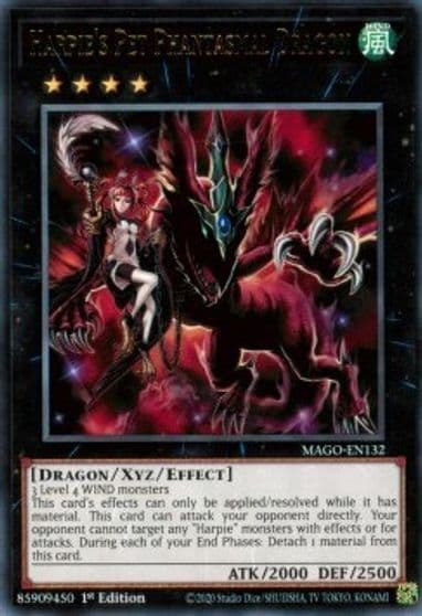 Harpies Pet Phantasmal Dragon Maximum Gold Yu-Gi-Oh! card