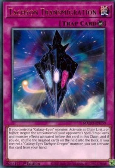 Tachyon Transmigration Maximum Gold Yu-Gi-Oh! card