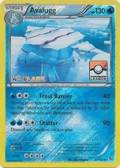 Avalugg (Pokemon League) [4th Place] League & Championship Cards Pokemon card