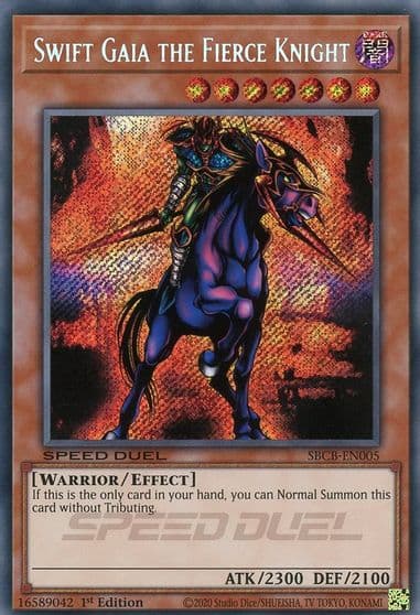 Swift Gaia the Fierce Knight Secret Speed Duel: Battle City Box Yu-Gi-Oh! card