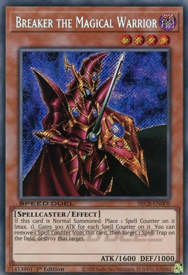 Breaker the Magical Warrior Secret Speed Duel: Battle City Box Yu-Gi-Oh! card