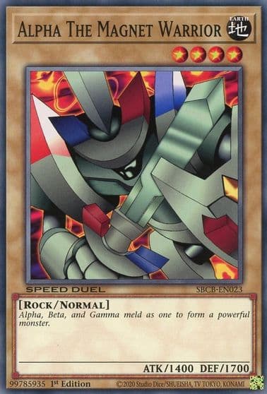 Alpha The Magnet Warrior Speed Duel: Battle City Box Yu-Gi-Oh! card