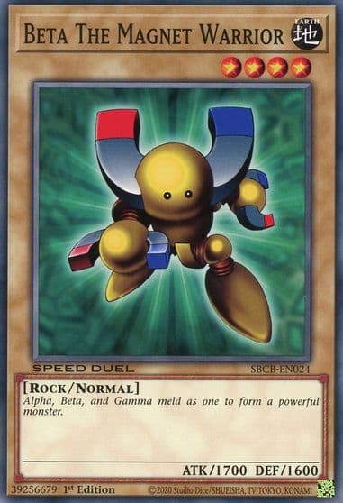 Beta The Magnet Warrior Speed Duel: Battle City Box Yu-Gi-Oh! card