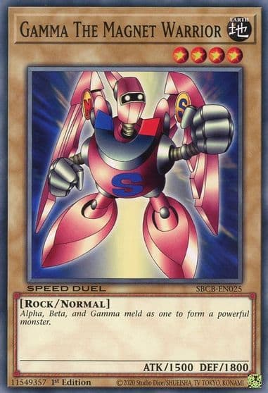 Gamma The Magnet Warrior Speed Duel: Battle City Box Yu-Gi-Oh! card