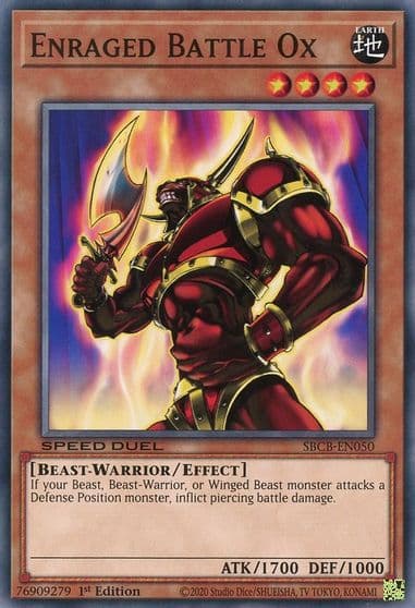 Enraged Battle Ox Speed Duel: Battle City Box Yu-Gi-Oh! card
