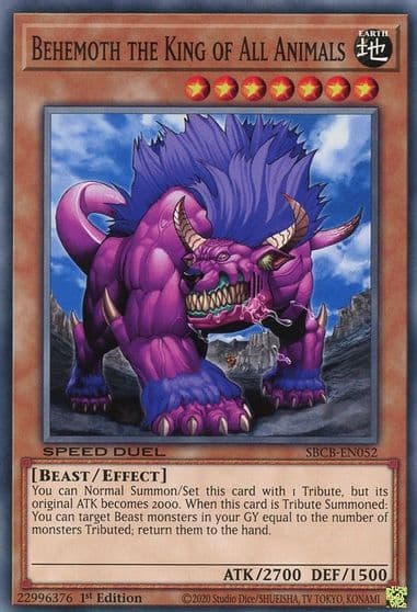 Behemoth the King of All Animals Speed Duel: Battle City Box Yu-Gi-Oh! card