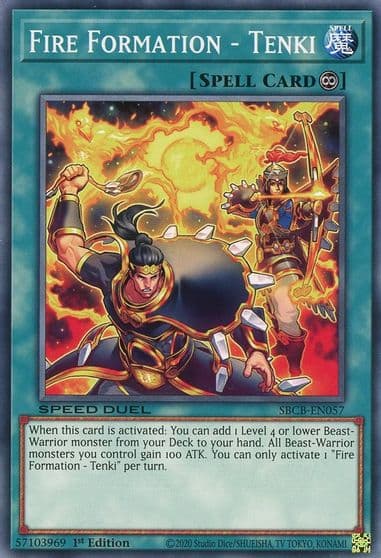 Fire Formation Tenki Speed Duel: Battle City Box Yu-Gi-Oh! card