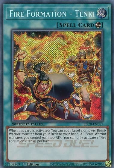Fire Formation Tenki Secret Speed Duel: Battle City Box Yu-Gi-Oh! card