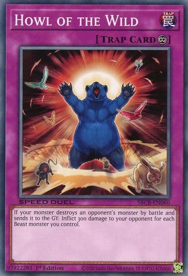 Howl of the Wild Speed Duel: Battle City Box Yu-Gi-Oh! card