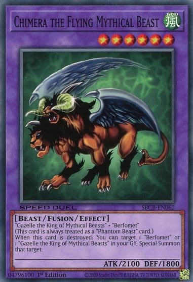 Chimera the Flying Mythical Beast Speed Duel: Battle City Box Yu-Gi-Oh! card