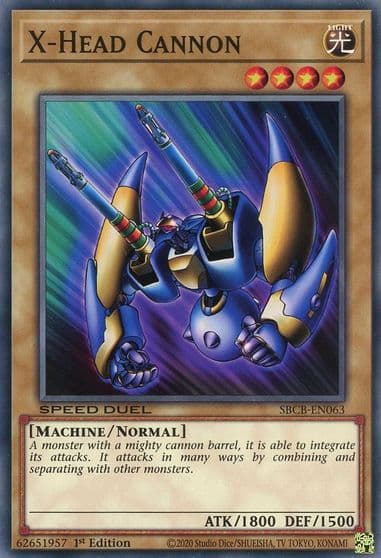 X Head Cannon Speed Duel: Battle City Box Yu-Gi-Oh! card