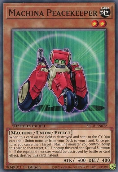 Machina Peacekeeper Speed Duel: Battle City Box Yu-Gi-Oh! card