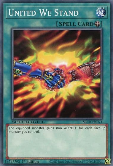United We Stand Speed Duel: Battle City Box Yu-Gi-Oh! card