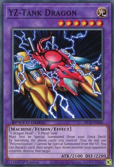 YZ Tank Dragon Speed Duel: Battle City Box Yu-Gi-Oh! card