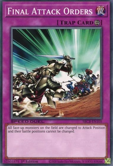 Final Attack Orders Speed Duel: Battle City Box Yu-Gi-Oh! card
