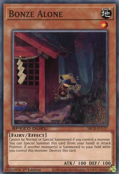 Bonze Alone Speed Duel: Battle City Box Yu-Gi-Oh! card