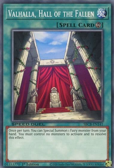 Valhalla Hall of the Fallen Speed Duel: Battle City Box Yu-Gi-Oh! card