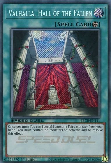 Valhalla Hall of the Fallen Secret Speed Duel: Battle City Box Yu-Gi-Oh! card