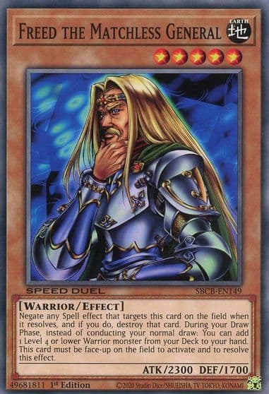 Freed the Matchless General Speed Duel: Battle City Box Yu-Gi-Oh! card