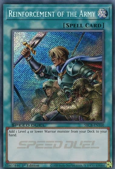 Reinforcement of the Army Secret Speed Duel: Battle City Box Yu-Gi-Oh! card