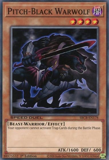 Pitch Black Warwolf Speed Duel: Battle City Box Yu-Gi-Oh! card