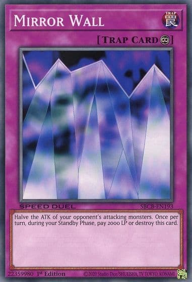 Mirror Wall Speed Duel: Battle City Box Yu-Gi-Oh! card