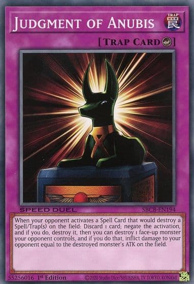 Judgment of Anubis Speed Duel: Battle City Box Yu-Gi-Oh! card