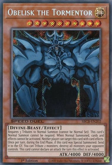 Obelisk the Tormentor Speed Duel: Battle City Box Yu-Gi-Oh! card