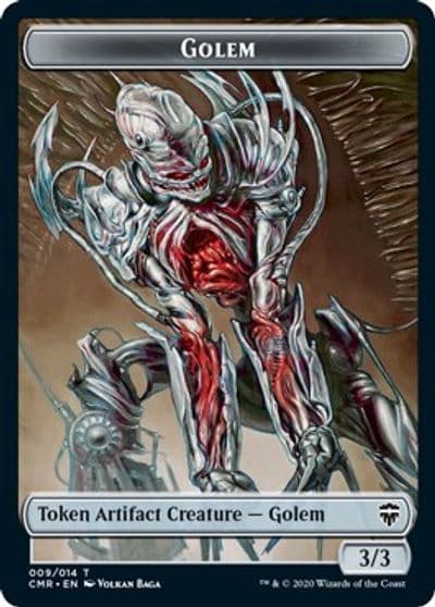 Golem The Monarch Double Sided Token Commander Legends Magic card
