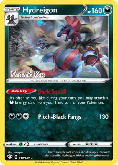 Hydreigon [Thank You] Miscellaneous Cards & Products Pokemon card
