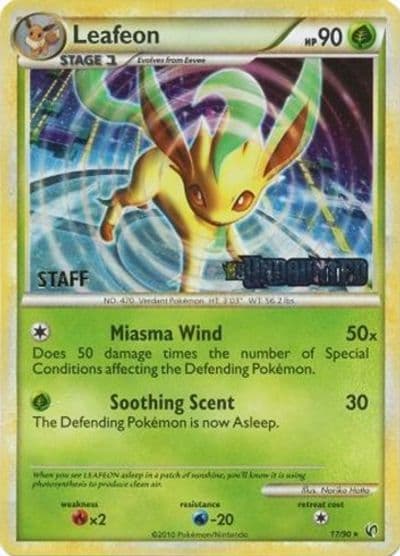 Leafeon (Prerelease) [Staff] Nintendo Promos Pokemon card