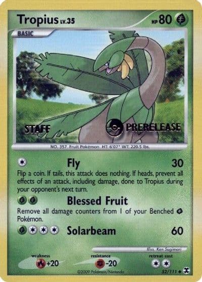 Tropius (Prerelease) [Staff] Nintendo Promos Pokemon card