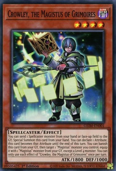 Crowley the Magistus of Grimoires Genesis Impact Yu-Gi-Oh! card