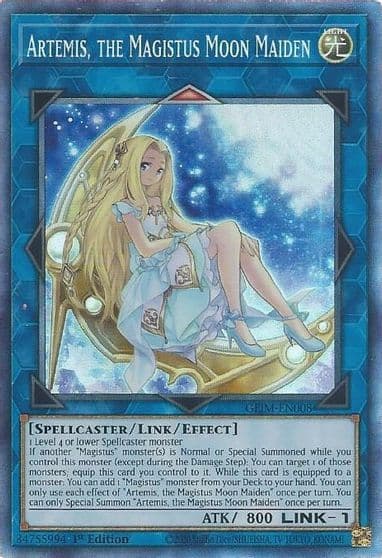 Artemis the Magistus Moon Maiden CR Genesis Impact Yu-Gi-Oh! card