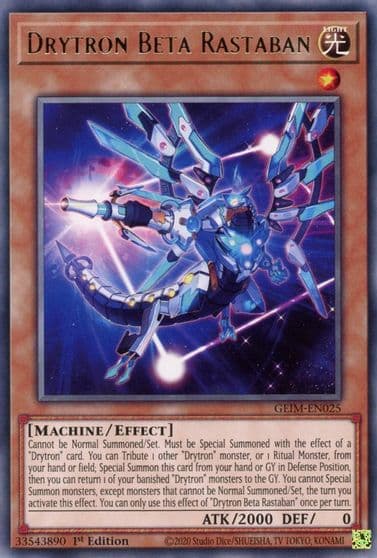 Drytron Beta Rastaban Genesis Impact Yu-Gi-Oh! card