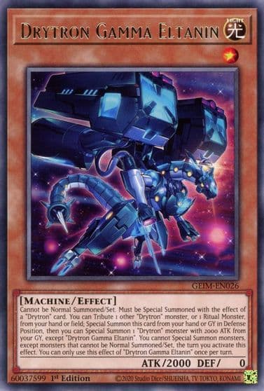 Drytron Gamma Eltanin Genesis Impact Yu-Gi-Oh! card