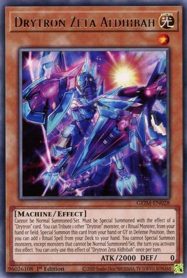 Drytron Zeta Aldhibah Genesis Impact Yu-Gi-Oh! card