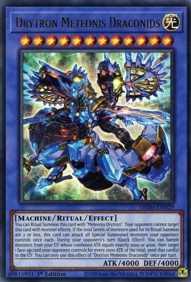 Drytron Meteonis Draconids Genesis Impact Yu-Gi-Oh! card